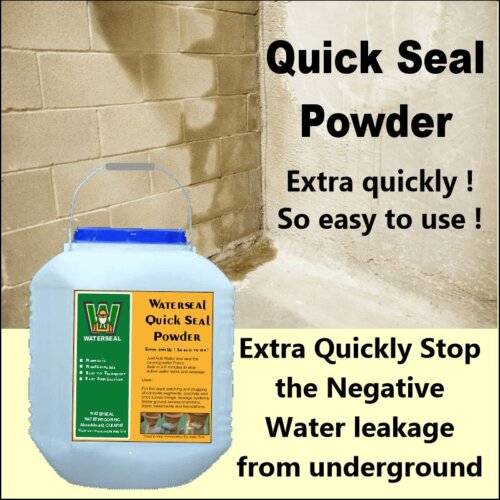 Quick Seal Powder to Stop Basement Flooding Water