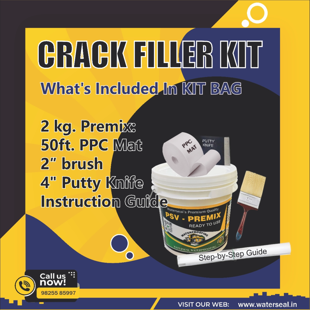 Best Waterproofing Method for Terrace Use Instant Crack Filler Kit