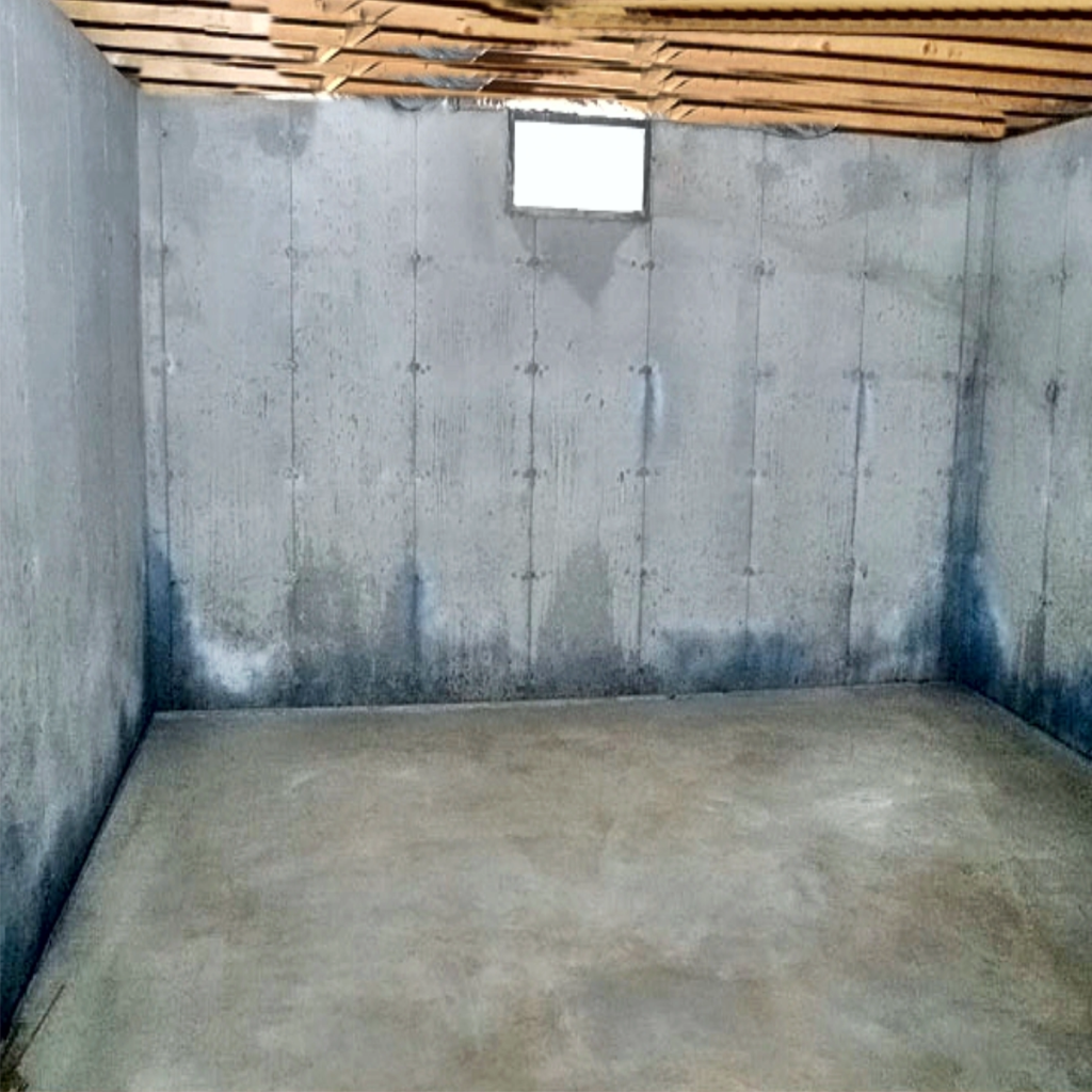 Damp Wall Causes in basement retaining wall due to soil moisture pressure