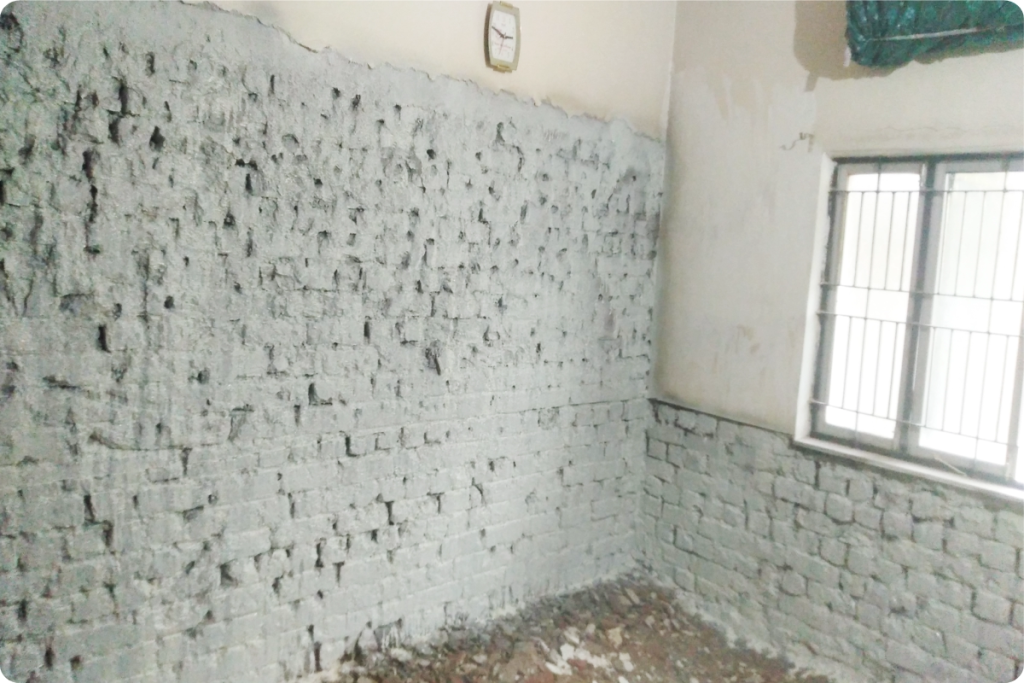 damp wall treatment to fix moisture damage and wall seepage
