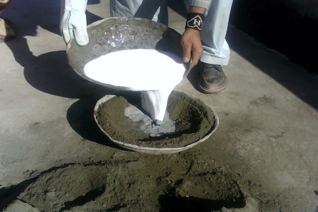 sbr waterproofing solution mixed with cement for internal application
