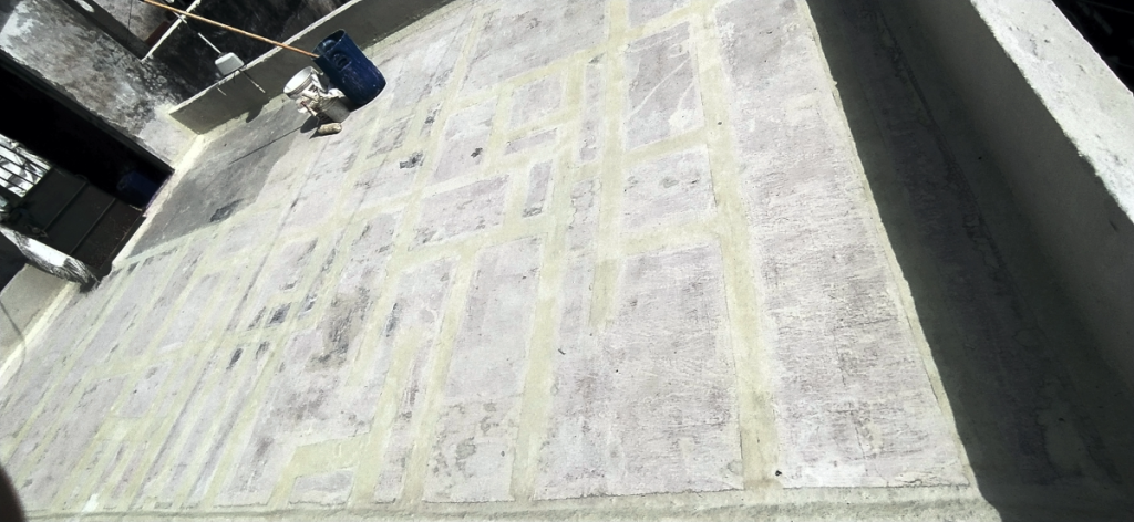 tile joint waterproofing sealing process on terrace